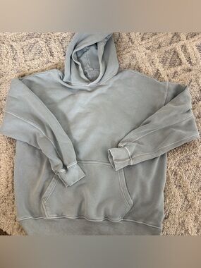 Blue Abercrombie popover oversized hoodie